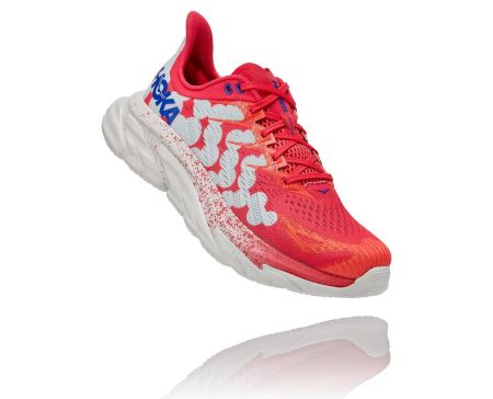 Hoka One One Clifton Edge Geometric Dama - Adidasi Training Roz / Albastri Flori | RO-J3KPBwJ